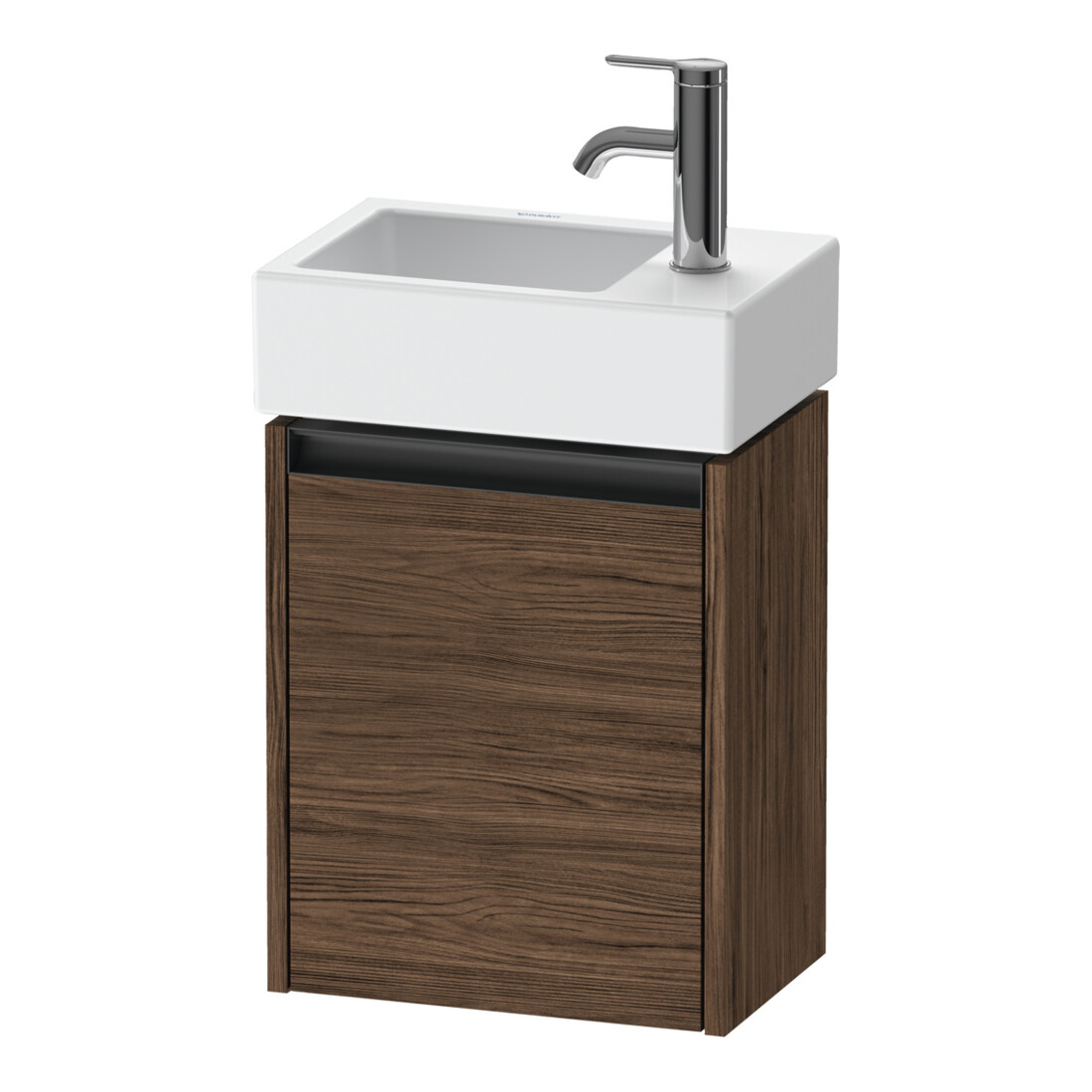 Duravit Meuble sous lavabo Ketho.2 36,4x23,8 cm, à gauche, chêne foncé, 1 porte, suspendu