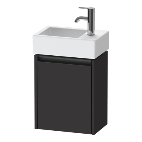 Duravit Meuble sous-lavabo Ketho.2 36,4x23,8 cm, à gauche, gris mat, 1 porte, suspendu