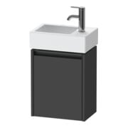 Duravit Meuble sous-lavabo Ketho.2 36,4x23,8 cm, angle gauche, gris mat, 1 porte, suspendu
