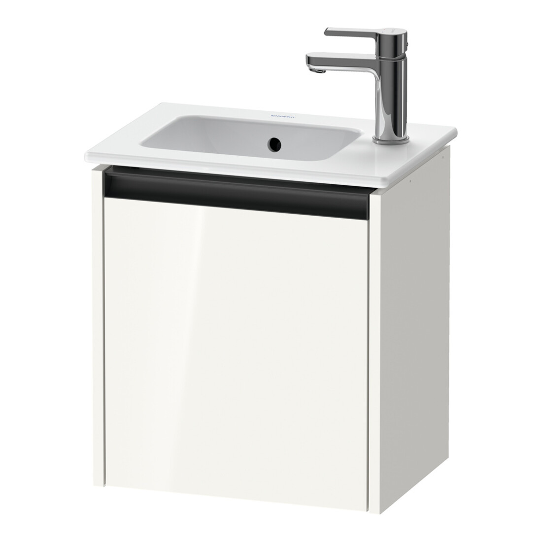 Duravit Meuble sous-lavabo Ketho.2 41x29,2x44cm, 1 porte, bois, gauche, blanc brillant