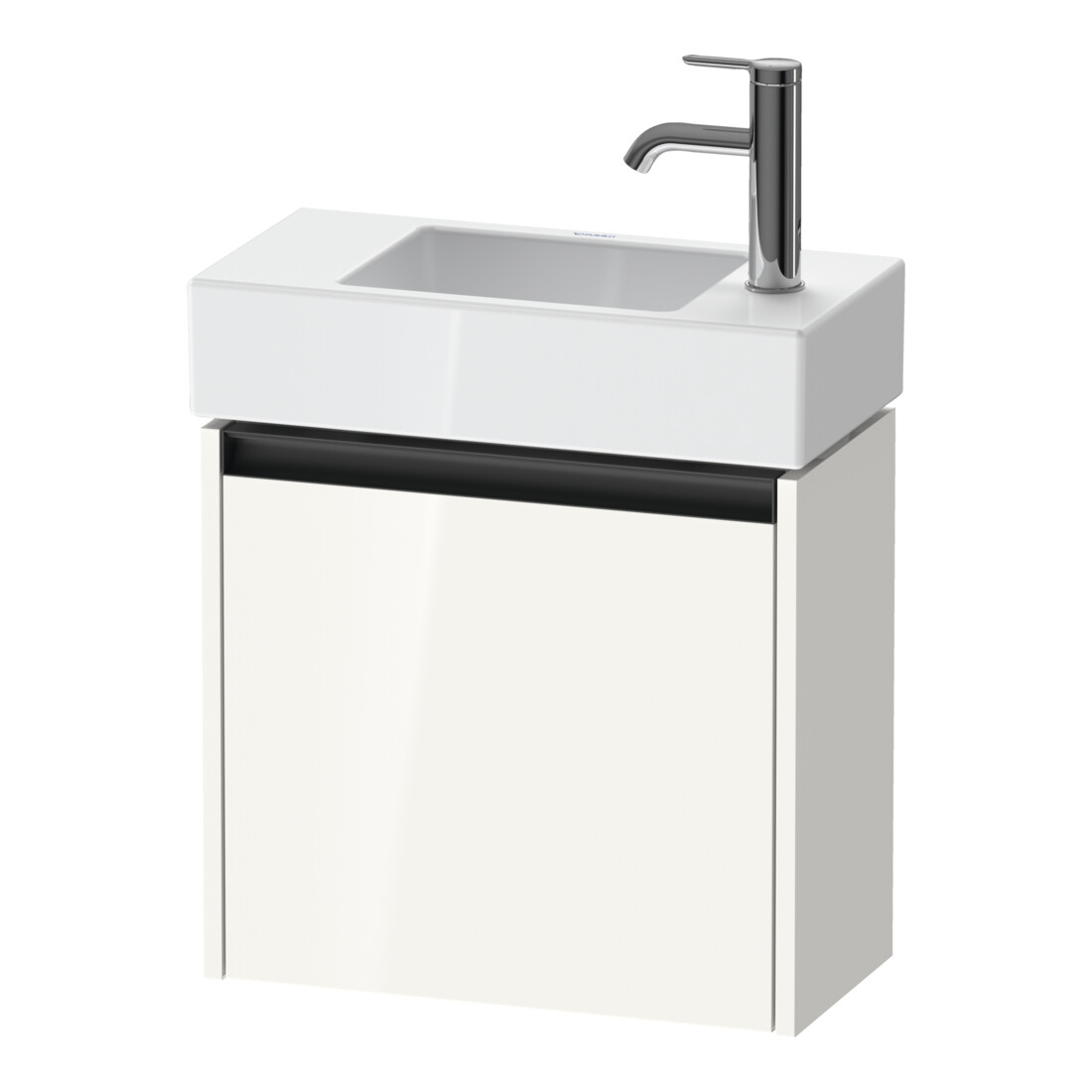 Duravit Meuble sous-lavabo Ketho.2 48,4x23,8 cm, à droite, blanc brillant, 1 porte, suspendu