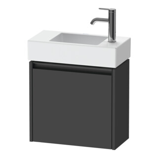 Duravit Meuble sous lavabo Ketho.2 48,4x23,8 cm, à gauche, gris mat, 1 porte, suspendu