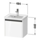 Duravit Meuble sous lavabo Ketho.2 48,4x37,5x44cm, 1 tiroir, suspendu, graph ma