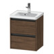 Duravit Meuble sous-lavabo Ketho.2 48,4x37,5x54,9 cm, 2 tiroirs, noyer foncé-1