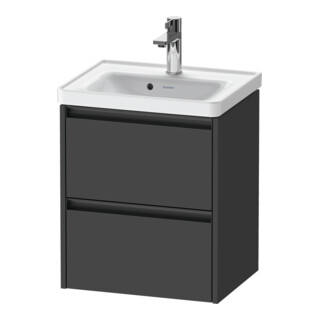 Duravit Meuble sous-lavabo Ketho.2 48,4x37,5x54,9 cm, 2 tiroirs, suspendu, graph ma
