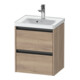 Duravit Meuble sous lavabo Ketho.2 48,4x37,5x54,9 cm, 2 tiroirs, suspendu, marbre œuf-1