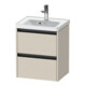 Duravit Meuble sous-lavabo Ketho.2 48,4x37,5x54,9 cm, 2 tiroirs, suspendu, Tau mat-1