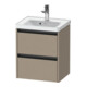 Duravit Meuble sous lavabo Ketho.2 48,4x37,5x54,9cm, 2 tiroirs, suspendu, blanc-1