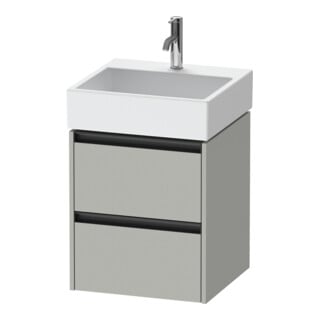 Duravit Meuble sous lavabo Ketho.2 48,4x46 cm, béton gris, 2 tiroirs, suspendu