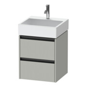 Duravit Meuble sous lavabo Ketho.2 48,4x46 cm, béton gris, 2 tiroirs, suspendu