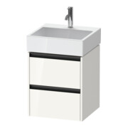 Duravit Meuble sous-lavabo Ketho.2 48,4x46 cm, blanc brillant, 2 tiroirs, suspendu
