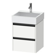 Duravit Meuble sous-lavabo Ketho.2 48,4x46 cm, blanc mat, 2 tiroirs, suspendu