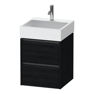 Duravit Meuble sous lavabo Ketho.2 48,4x46 cm, blanc œuf, 2 tiroirs, suspendu