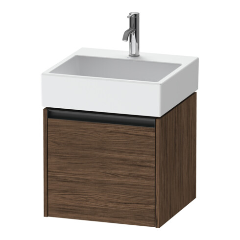 Duravit Meuble sous-lavabo Ketho.2 48,4x46 cm, noyer foncé, 1 tiroir, suspendu