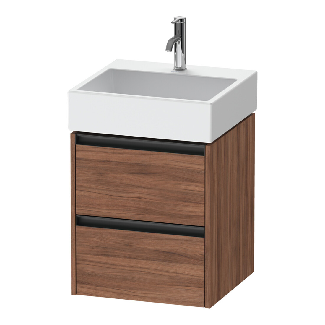 Duravit Meuble sous lavabo Ketho.2 48,4x46 cm, noyer naturel, 2 tiroirs, suspendu