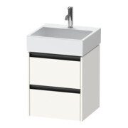 Duravit Meuble sous-lavabo Ketho.2 48,4x46cm, blanc mat, 2 tiroirs, suspendu