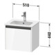 Duravit Meuble sous lavabo Ketho.2 51x42x44cm, 1 tiroir, suspendu, blanc brillant-3
