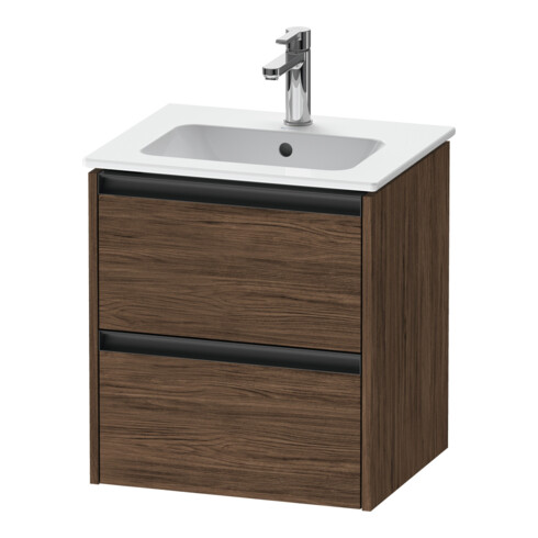 Duravit Meuble sous lavabo Ketho.2 51x42x54,9 cm, 2 tiroirs, suspendu, noyer foncé