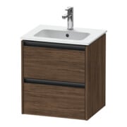 Duravit Meuble sous lavabo Ketho.2 51x42x54,9 cm, 2 tiroirs, suspendu, noyer foncé