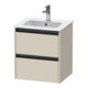 Duravit Meuble sous-lavabo Ketho.2 51x42x54,9 cm, 2 tiroirs, suspendu, taupe mat-1