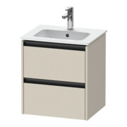 Duravit Meuble sous-lavabo Ketho.2 51x42x54,9 cm, 2 tiroirs, suspendu, taupe mat-1