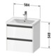 Duravit Meuble sous-lavabo Ketho.2 58,4x45,5 cm, bas, 2 tiroirs, suspendu-3