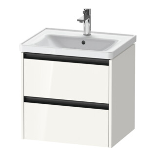 Duravit Meuble sous-lavabo Ketho.2 58,4x45,5 cm, blanc brillant, 2 tiroirs, suspendu