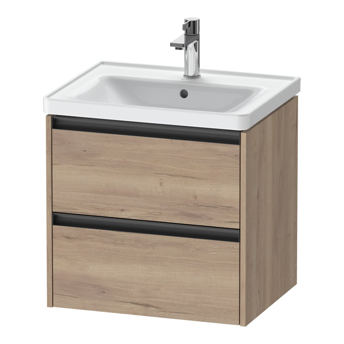 Duravit Meuble sous lavabo Ketho.2 58,4x45,5 cm, blanc œuf, 2 tiroirs, suspendu