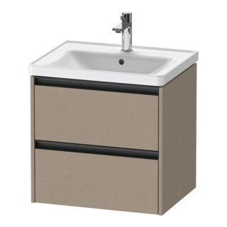Duravit Meuble sous lavabo Ketho.2 58,4x45,5 cm, chêne, 2 tiroirs, suspendu