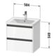 Duravit Meuble sous lavabo Ketho.2 58,4x45,5 cm, chêne, 2 tiroirs, suspendu-3