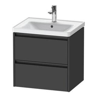 Duravit Meuble sous lavabo Ketho.2 58,4x45,5 cm, graph ma, 2 tiroirs, suspendu