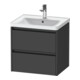 Duravit Meuble sous lavabo Ketho.2 58,4x45,5 cm, graph ma, 2 tiroirs, suspendu-1