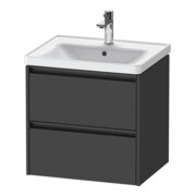 Duravit Meuble sous lavabo Ketho.2 58,4x45,5 cm, graph ma, 2 tiroirs, suspendu