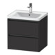 Duravit Meuble sous-lavabo Ketho.2 58,4x45,5 cm, graphite mat, 2 tiroirs, suspendu-1