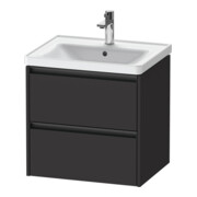 Duravit Meuble sous-lavabo Ketho.2 58,4x45,5 cm, graphite mat, 2 tiroirs, suspendu