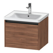 Duravit Meuble sous lavabo Ketho.2 58,4x45,5 cm, noyer naturel, 1 tiroir, suspendu