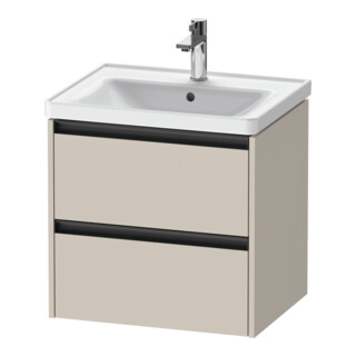 Duravit Meuble sous-lavabo Ketho.2 58,4x45,5 cm, taupe, 2 tiroirs, suspendu