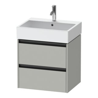 Duravit Meuble sous-lavabo Ketho.2 58,4x46 cm, béton gris, 2 tiroirs, suspendu