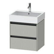Duravit Meuble sous-lavabo Ketho.2 58,4x46 cm, béton gris, 2 tiroirs, suspendu