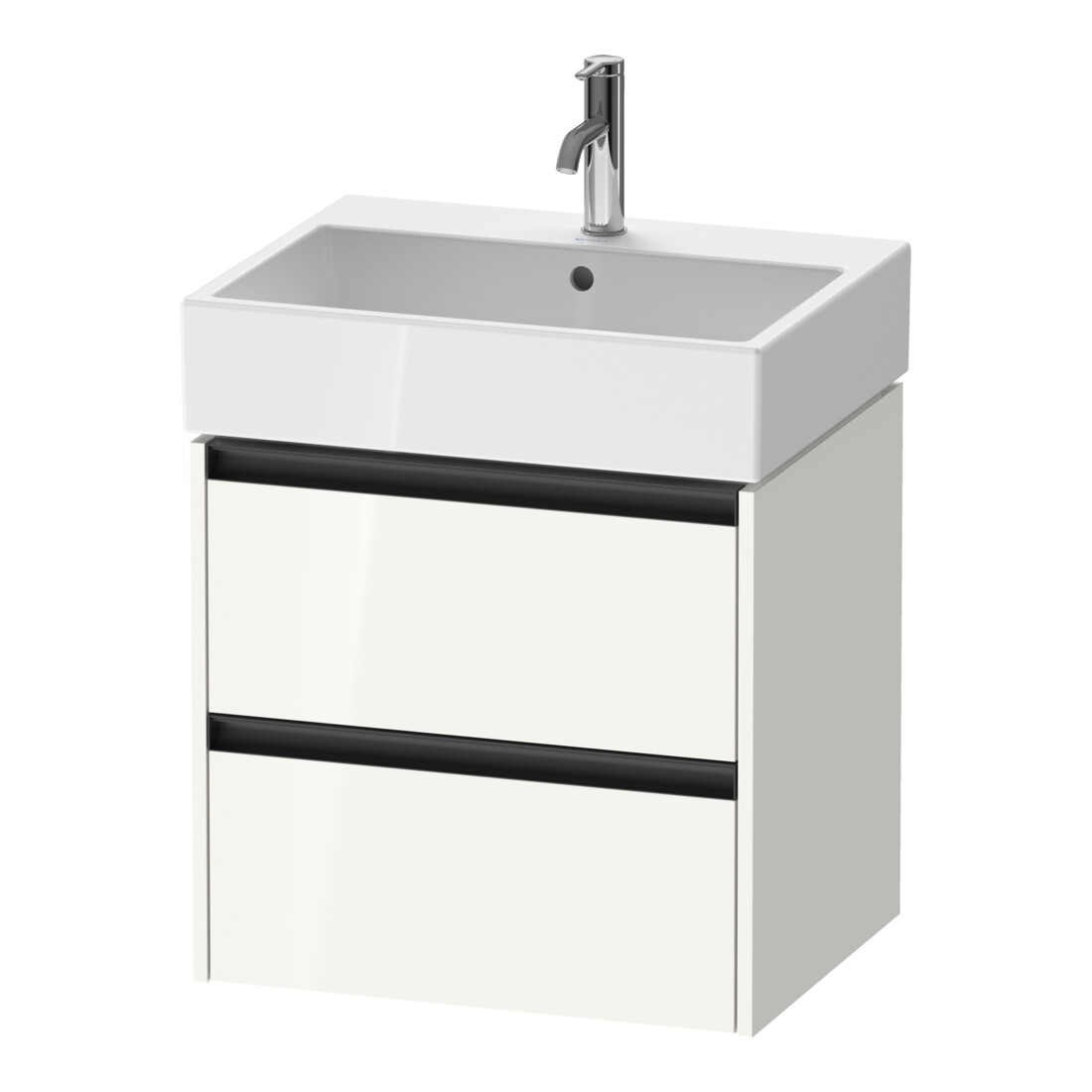 Duravit Meuble sous-lavabo Ketho.2 58,4x46 cm, blanc brillant, 2 tiroirs, suspendu