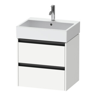 Duravit Meuble sous-lavabo Ketho.2 58,4x46 cm, blanc mat, 2 tiroirs, suspendu