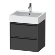 Duravit Meuble sous-lavabo Ketho.2 58,4x46 cm, graph ma, 2 tiroirs, suspendu