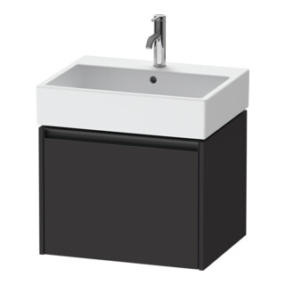 Duravit Meuble sous lavabo Ketho.2 58,4x46 cm, graphite mat, 1 tiroir, suspendu