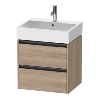 Duravit Meuble sous-lavabo Ketho.2 58,4x46cm, œuf marbré, 2 tiroirs, suspendu