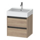 Duravit Meuble sous-lavabo Ketho.2 58,4x46cm, œuf marbré, 2 tiroirs, suspendu-1