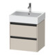 Duravit Meuble sous lavabo Ketho.2 58,4x46cm, Taupe mat, 2 tiroirs, suspendu-1