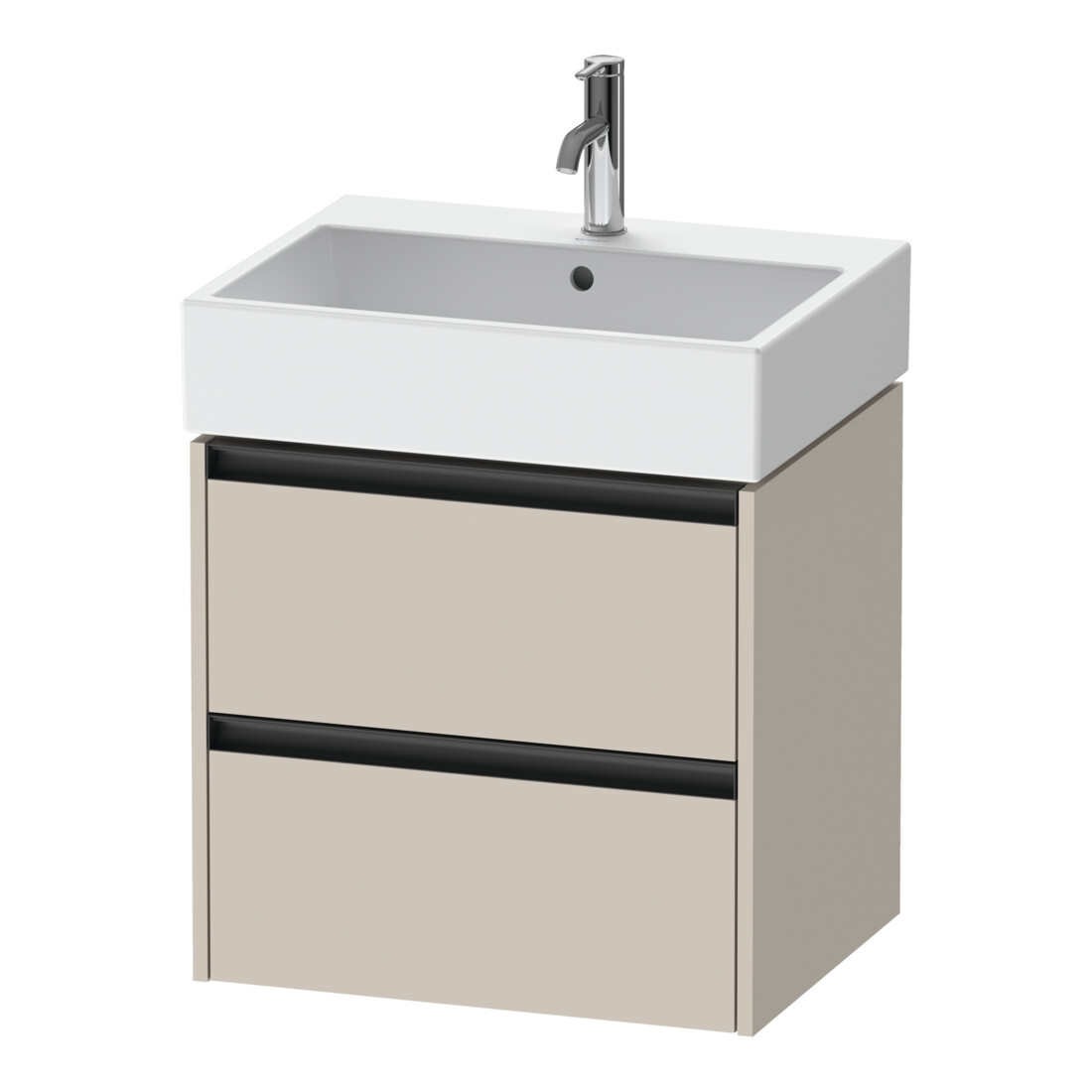 Duravit Meuble sous lavabo Ketho.2 58,4x46cm, Taupe mat, 2 tiroirs, suspendu