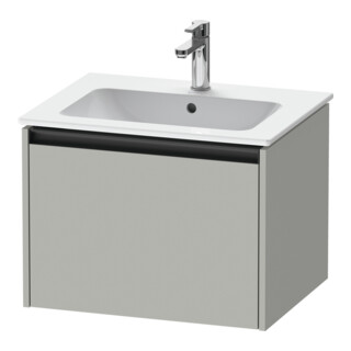 Duravit Meuble sous lavabo Ketho.2 61x48 cm, béton gris, 1 tiroir, suspendu
