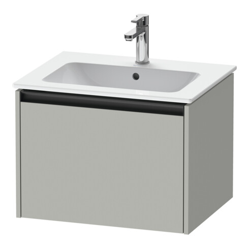 Duravit Meuble sous lavabo Ketho.2 61x48 cm, béton gris, 1 tiroir, suspendu