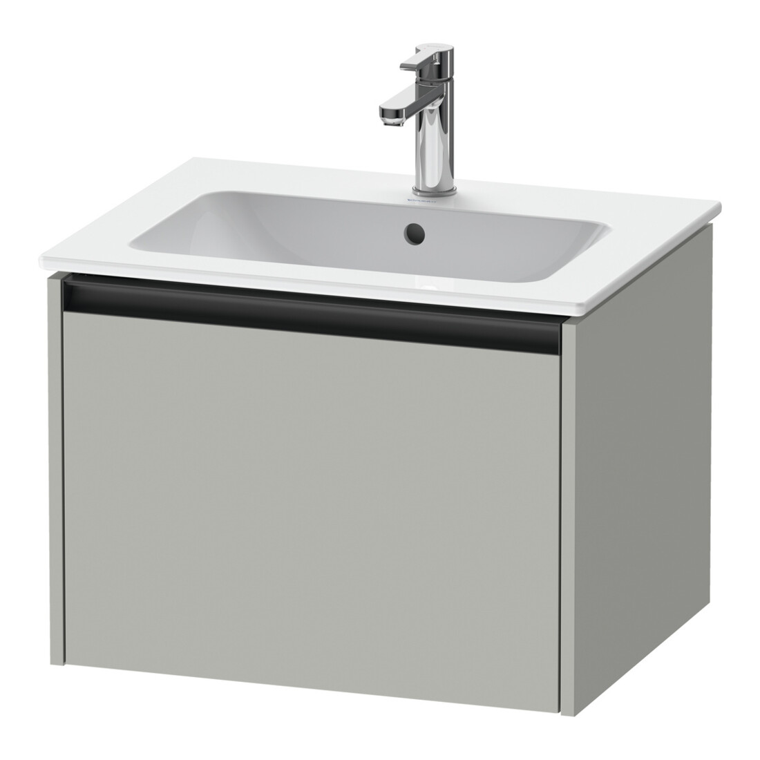 Duravit Meuble sous lavabo Ketho.2 61x48 cm, béton gris, 1 tiroir, suspendu